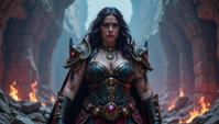 John Wick universe, photograph, hyper detailed, highborn obese Goth Tribal Chief Female Draenei Kristina Klebe