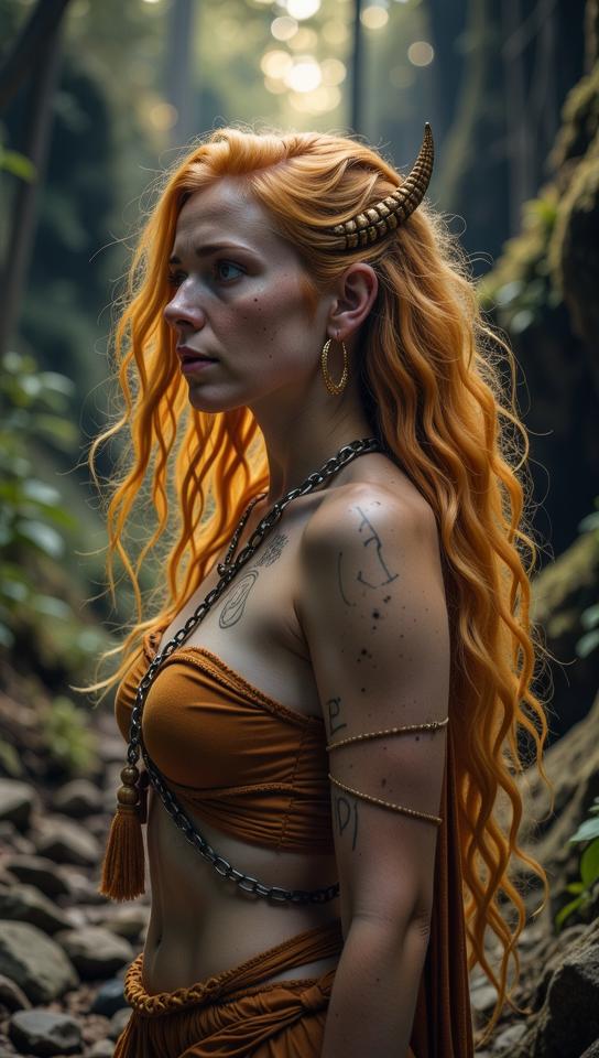 photograph, dense Space elevator terminal, Broken strong Female Naga , her hair is Honey