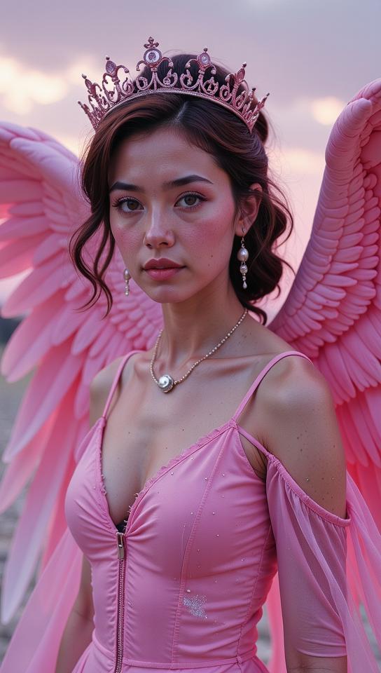 photograph, Female Archangel, she is Attractive, as High Tech Queen