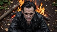 photograph, Punk Art, overhead angle of a General Male Undead , the General is Emergent and Efficacious
