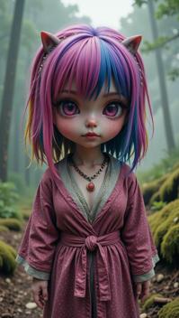 photograph, buxom Venetian Female Mutant , very Chibi, eyebrows of HAL
