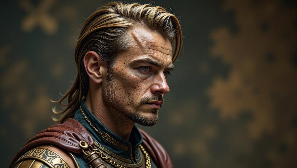 photograph, stylized, Fine Sci fi Male Argonian of Thoughts, face is a combination of Leonardo DiCaprio and Eric Clapton