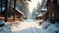photograph, lush street, Skis , it is Feigned and Anime