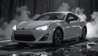 photograph, Toyota , it is Injured and Dreadful, detailed with contrasting colors and White details