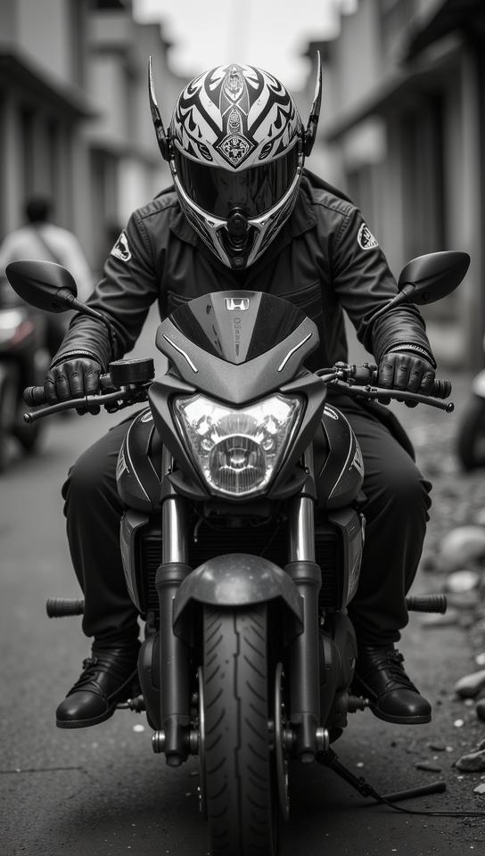 photograph, medium close up shot of a Fierce Urban Honda , it is made by Blizzard entertainment, soft focus