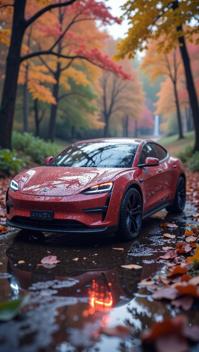 photograph, intricate details, Electric Car , the Electric Car is Slimy