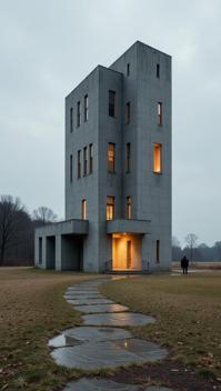 building, architecture of a American Fort, body oriented performances, expressive lines