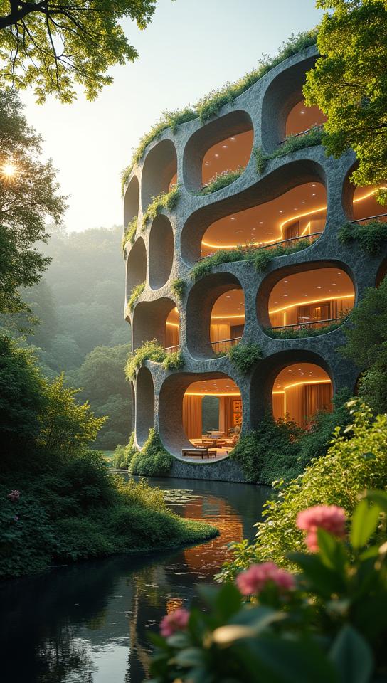 building, architecture of a Golden ratio, Arena , intricate background