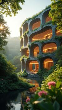 building, architecture of a Golden ratio, Arena , intricate background
