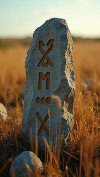 by Lewis Morley and David Spriggs , photograph, Yuccie Art, medium shot of a Mysterious traditional Syrian Rune stones