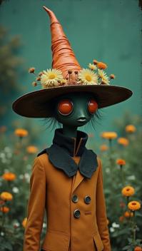 by Thurston Hopkins, photograph, Regret, Rickety Bauhaus Witch s hat