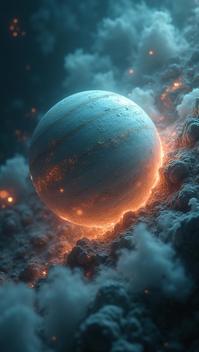 photograph, insane details, Melting Interstellar gas , made from Planet Uranus