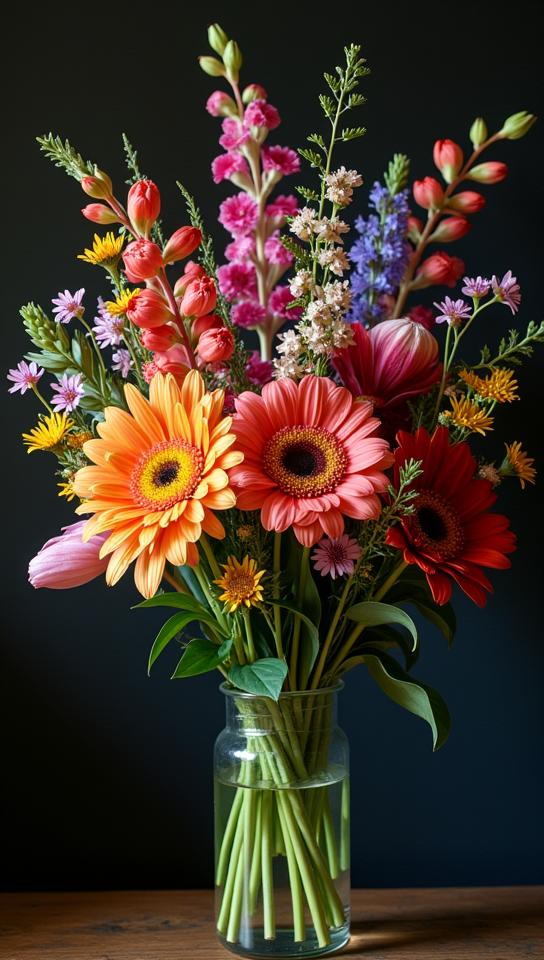 by Max Dupain, photograph, Organic Metallic Italian Wildflower bouquet , made from Linden