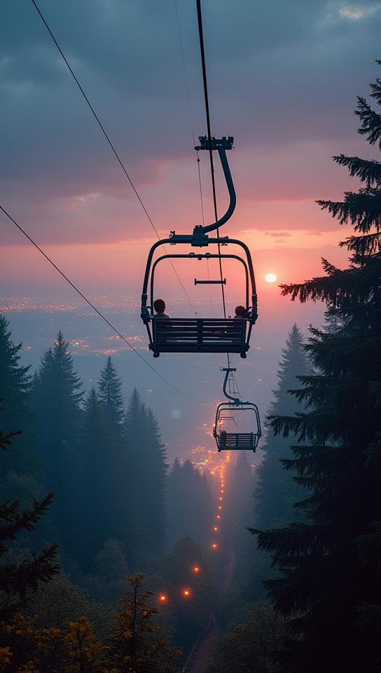 photograph, Instinctive Stressed Chair lift, Panorama, Masterpiece