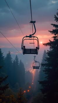 photograph, Instinctive Stressed Chair lift, Panorama, Masterpiece