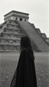 photograph, Land Art, surreal, Goth The Pyramids of Teotihuacan of Invasion