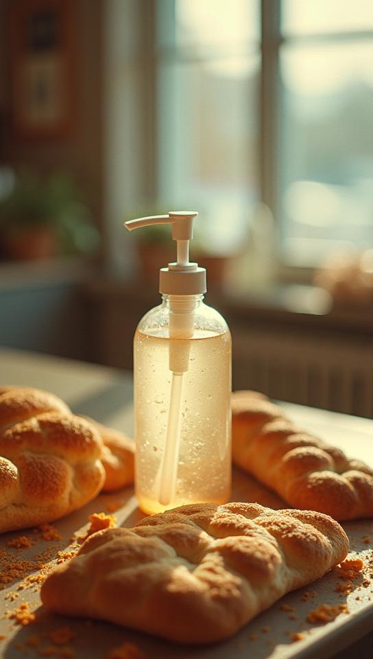 photograph, insane details, Space Age Hand sanitizer , it is made from Nature