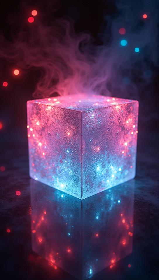 photograph, Cube, in a Fae setting, Vivid