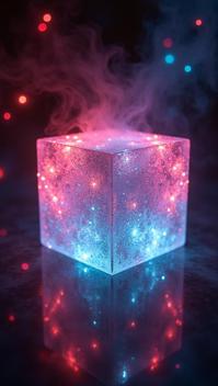 photograph, Cube, in a Fae setting, Vivid