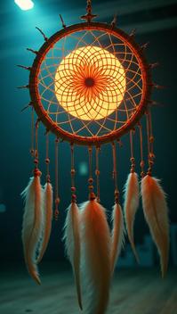 art by Liam Wong, photograph, medium close up shot of a Homely Labyrinthine Sh wa Era Dreamcatcher , it is made from Planet Jupiter
