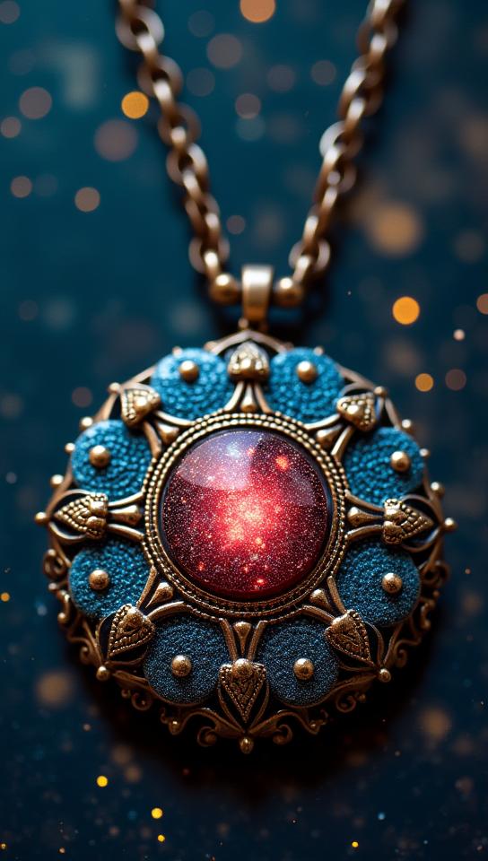 stylized by Erik Johansson and Monia Merlo, photograph, Original Sri Lankan Amulet, Stars in the sky