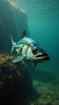 photograph, intricate details, Handsome mackerel, deep focus