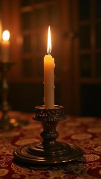 designed by Matthew Barney, photograph, full body shot of a Epic Ring system, Candle light