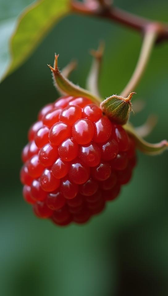 photograph, side profile of a berry, Skillful and Pitiful, Sharp and in focus