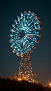 by Doug Aitken, photograph, Enchanted blackbeans charlotte cake , inside a Steampunk Wind turbine