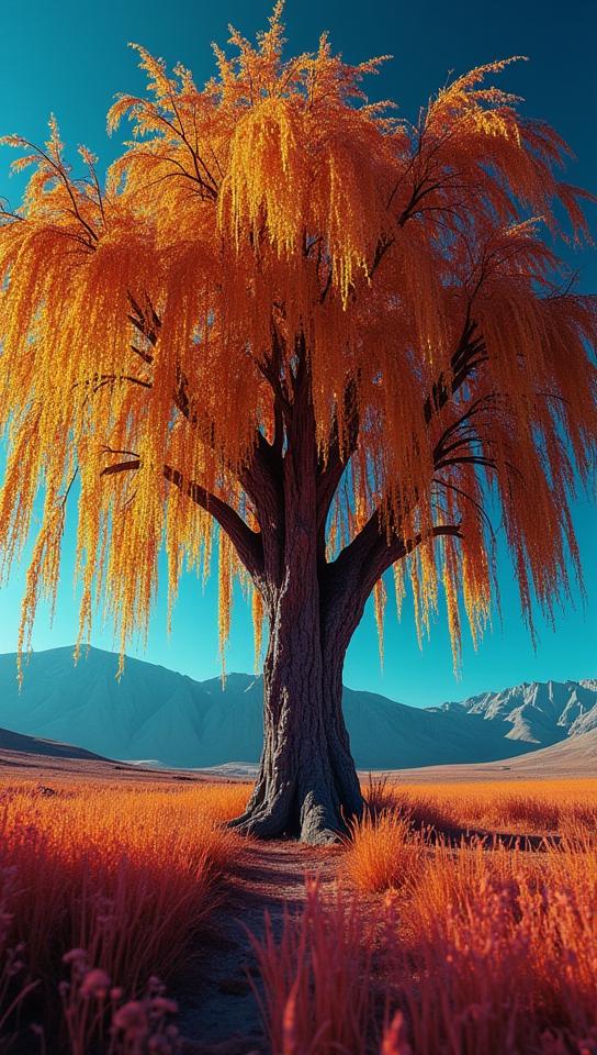 photograph, Jealous Willow tree of Radiance, Frightening, Gadgetpunk