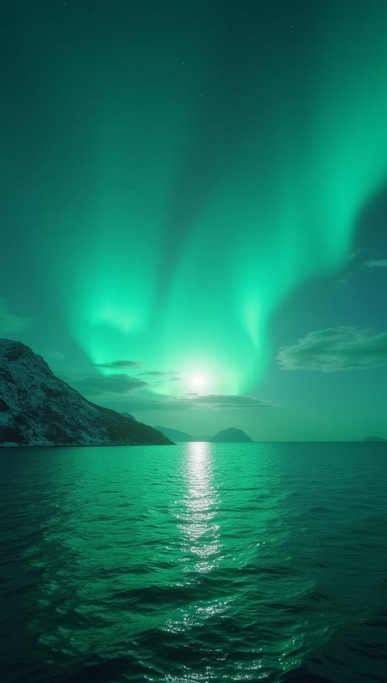photograph, Aurora Australis , the Aurora Australis is Glam, reimagned as a Half life game character Teal water