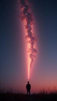 stylized by Zhang Jingna and Gy rgy Kepes , photograph, Peaceful Overgrown Funky Meteor, at Twilight