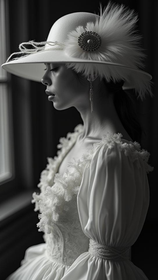 designed by Paolo Roversi , photograph, Gentle Hopeless Daisies Hat , in a Spirit world setting