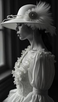 designed by Paolo Roversi , photograph, Gentle Hopeless Daisies Hat , in a Spirit world setting