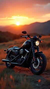 designed by Grete Stern , photograph, Greek Harley Davidson, at nature