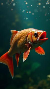 designed by Mike Campau and Jamie Baldridge, photograph, Accessorized Deteriorating Parisien lake trout fish , Energetic