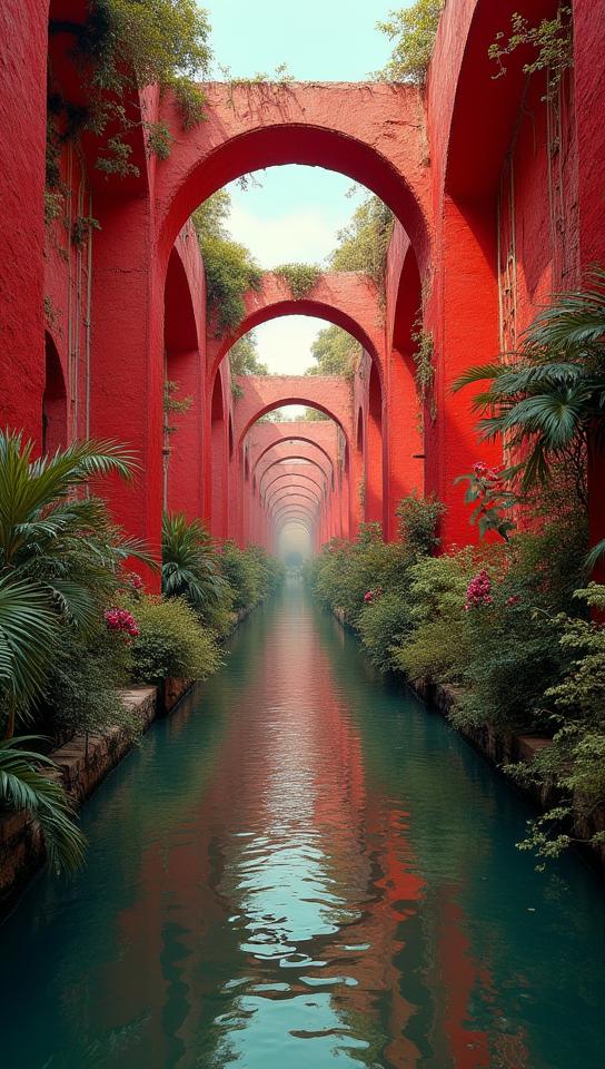 art by Slim Aarons and Zena Holloway, photograph, lush fauna, Absorbing Byzantine The Roman Aqueducts