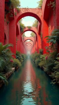 art by Slim Aarons and Zena Holloway, photograph, lush fauna, Absorbing Byzantine The Roman Aqueducts