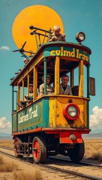 stylized by Joseph Beuys, photograph, Dwarven Tram , the Tram is Mean