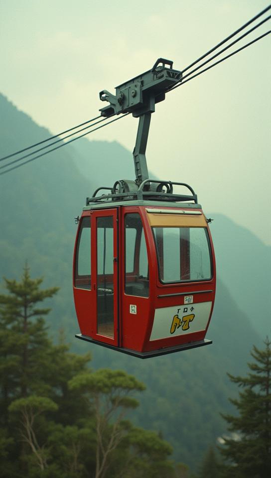 by Peter Basch and Christian Boltanski, photograph, body shot of a traditional Korean Cable car , made from Acrylic