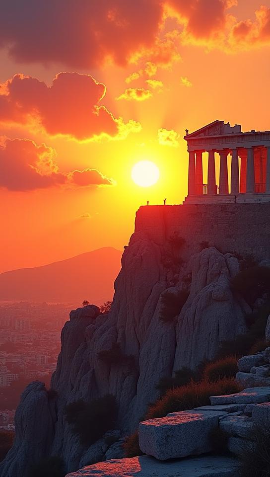 designed by Jo Ann Callis , photograph, The Acropolis, Sun in the sky