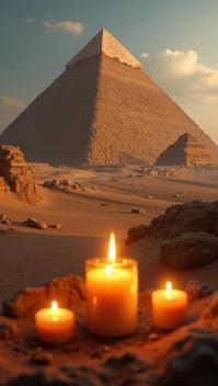 photograph, Soothing Medieval Great Pyramid of Giza, intricate details, Clear skies