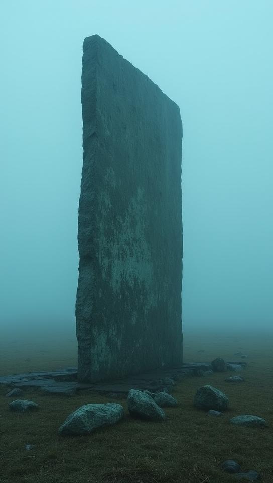 by David Burdeny, photograph, Runestone, it is Stressed and Avant Garde