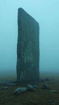 by David Burdeny, photograph, Runestone, it is Stressed and Avant Garde
