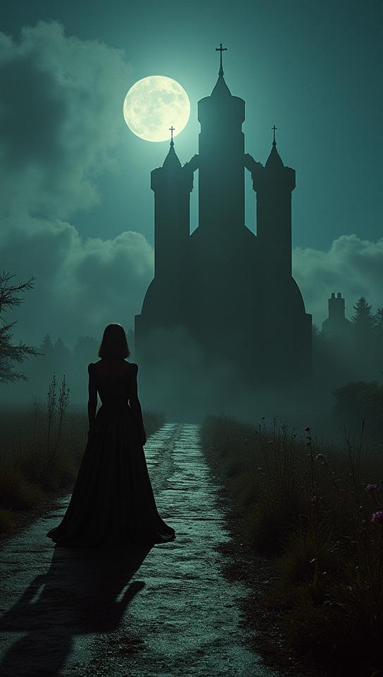 stylized by Hedi Slimane , photograph, Unpredictable Hostile Nuclear missile silo Cathedral , in a Fairy Tale setting
