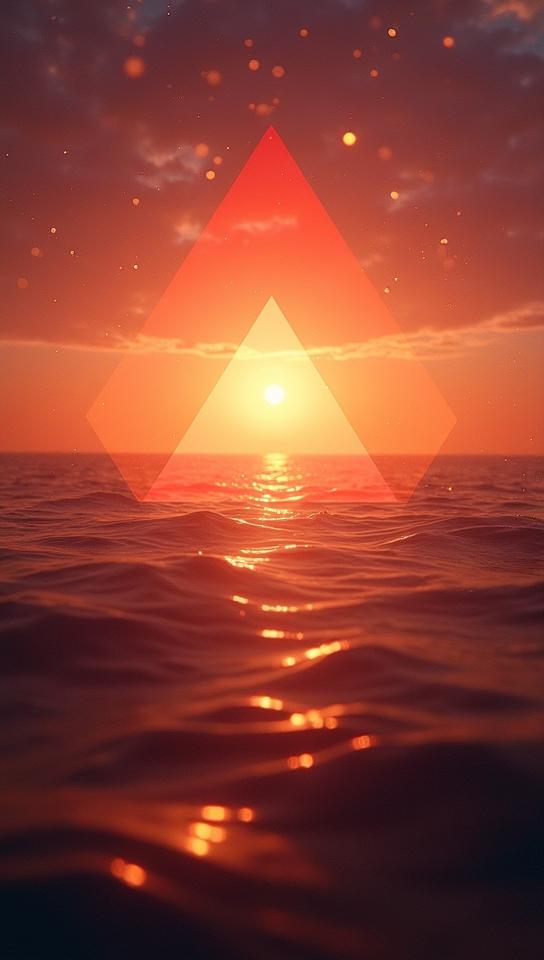 photograph, Venusian atmosphere Ionosphere , Awe Inspiring, detailed with Triangles and Hyperdetailed patterns