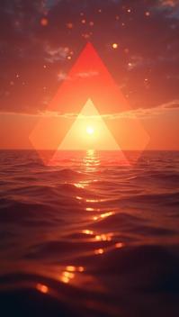 photograph, Venusian atmosphere Ionosphere , Awe Inspiring, detailed with Triangles and Hyperdetailed patterns