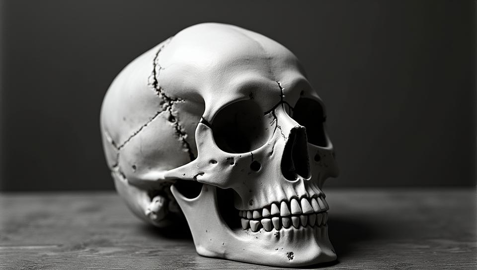 photograph, Argentinian Skull, background, Magic Realism