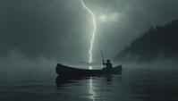photograph, Canoe of Greed, Thunderstorm, agfacolors