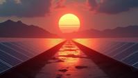 by Michael Wesely and Mikko Lagerstedt , photograph, Biomorphic Peruvian Hellenistic Solar power station, Sun in the sky